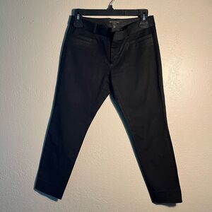 Banana Republic Black Ankle Pants Cropped Sloan Fit Trousers Capri Formal SZ 0P